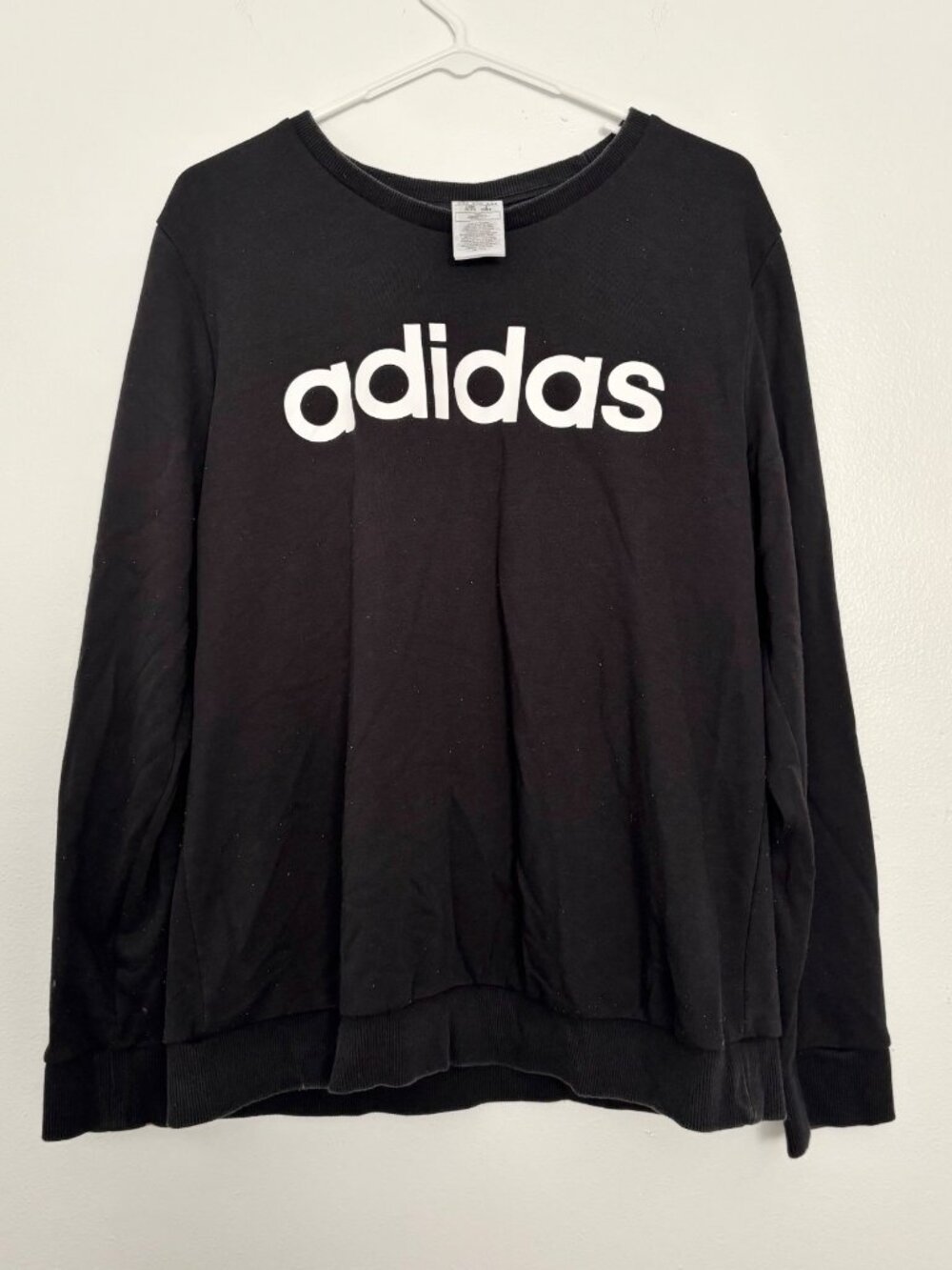 Adidas Black Logo Crewneck Sweatshirt XL